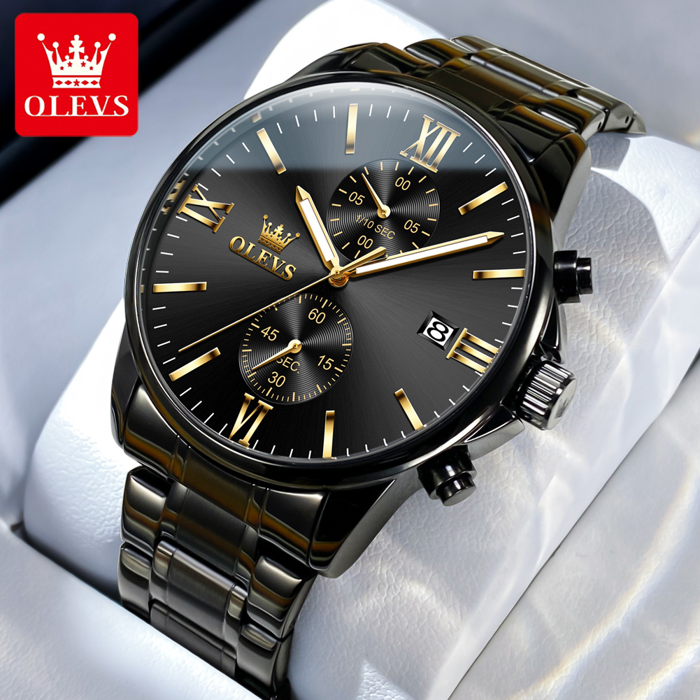 Luxury Watch Name - OLEVS 2886 Classic Black Quartz Watch