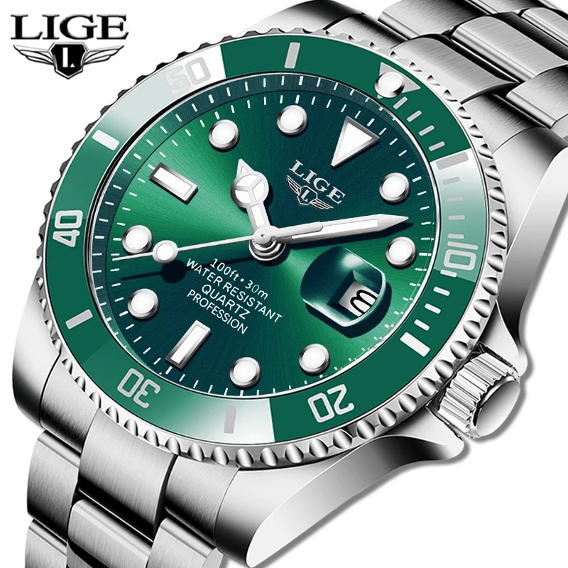 Luxury Watch Name - LIGE Top Brand Luxury Fashion Diver