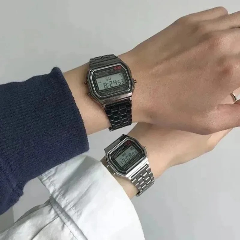 Perpetual Calendar Watch - Luxury F91W Steel Band Watches LED