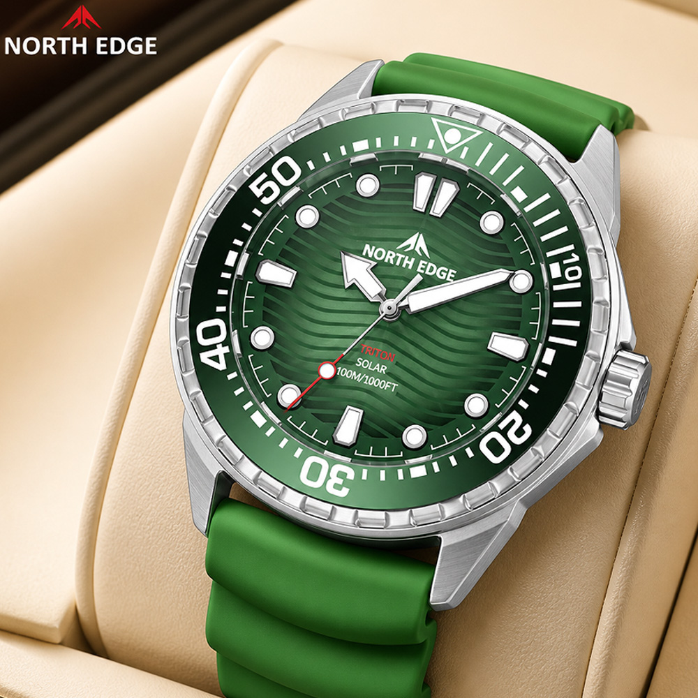 Diver Watch 300M - NORTH EDGE TRITON Solar Dive Watch