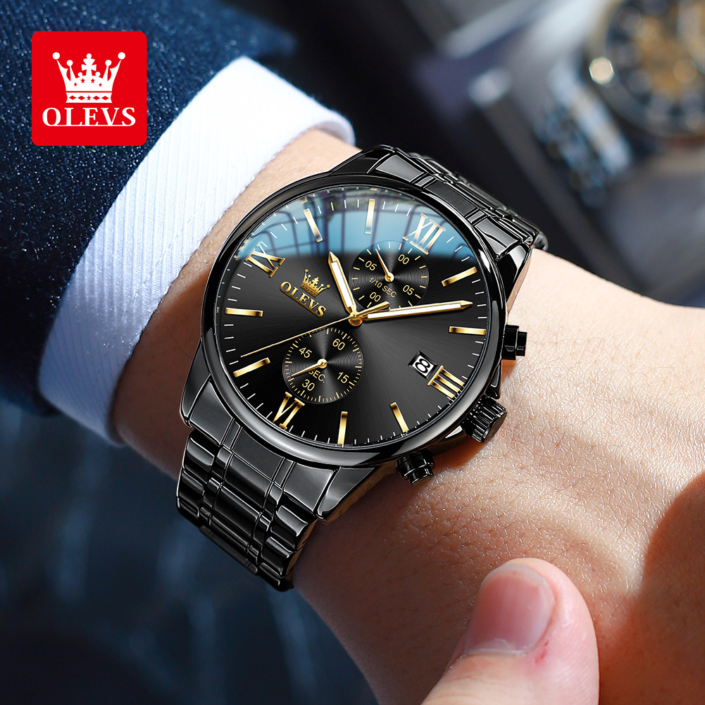 OLEVS 2886 Classic Black Quart - Luxury Watch Name recension och pris