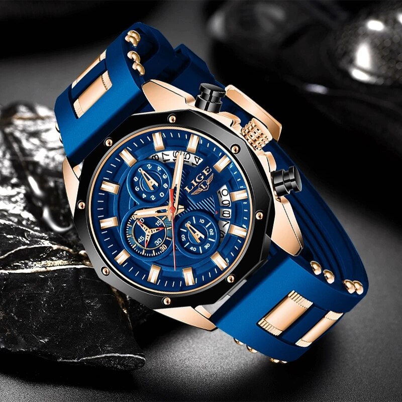 LIGE Fashion Men Watches Top B - Luxury Watch Maker recension och pris