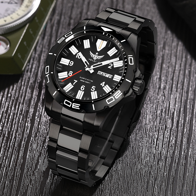 YELANG V1036 42MM Men Quartz W - Diver Watch 300M recension och pris