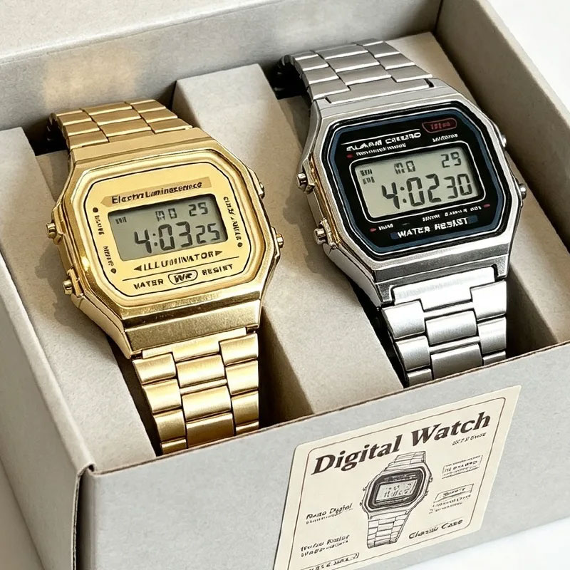 Luxury F91W Steel Band Watches - Perpetual Calendar Watch recension och pris