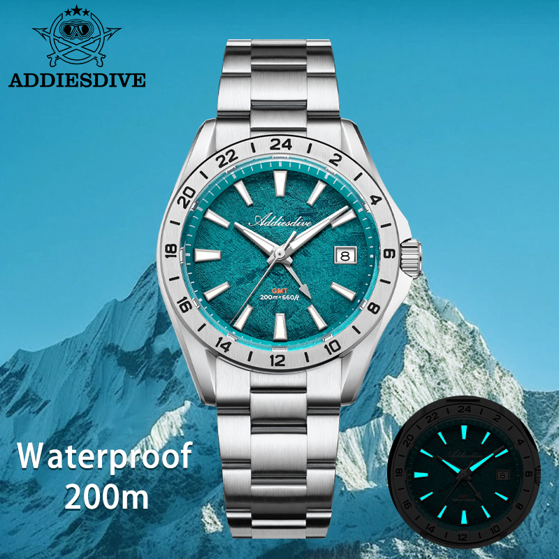 ADDIESDIVE New Quartz Watches  - Gmt Dual Timezone Watch recension och pris