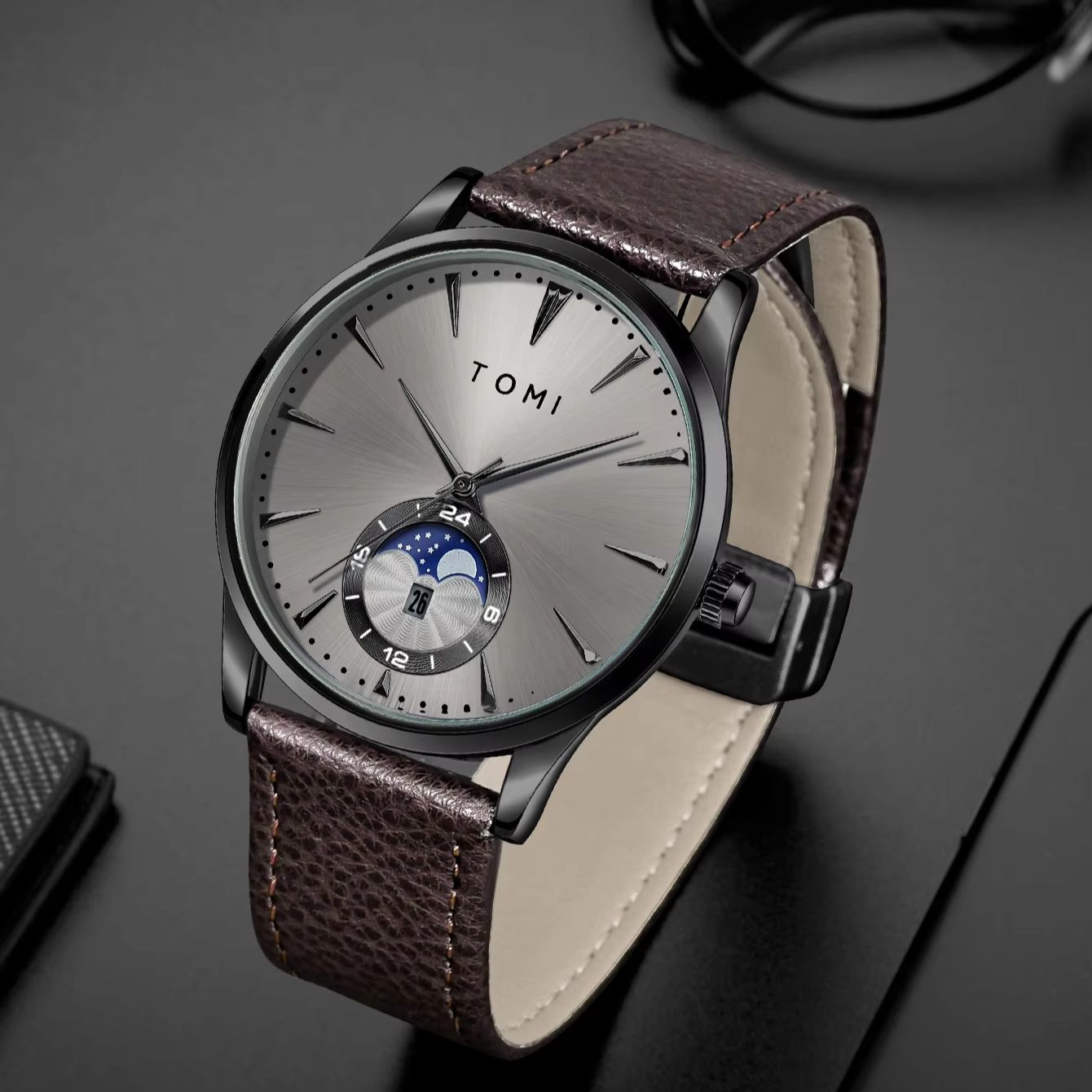 TOMI 2Pcs Men's Watch Gift Set - Luxury Watch Quality recension och pris
