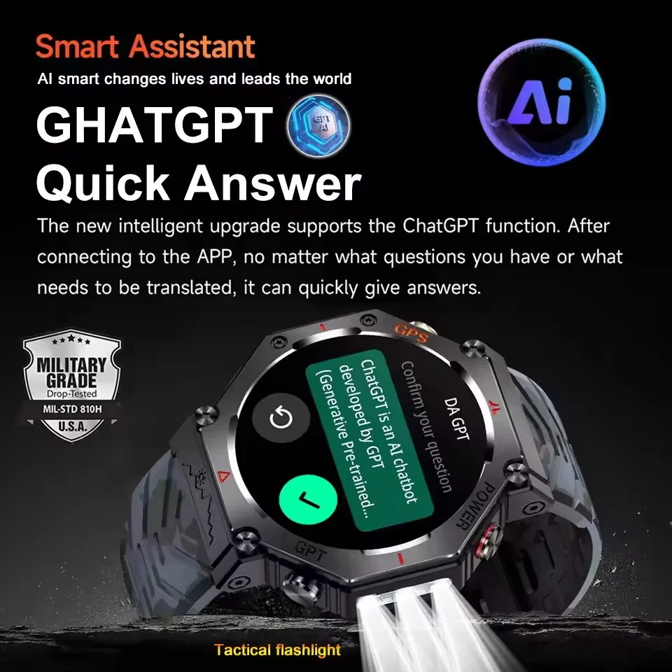 2026 New GPS Smart Watch Built - Gmt Dual Timezone Watch recension och pris