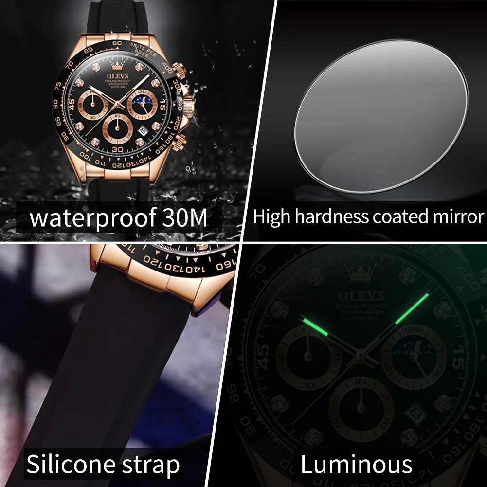 OLEVS 2875 Men's Watches Chron - Luxury Watch Maker recension och pris